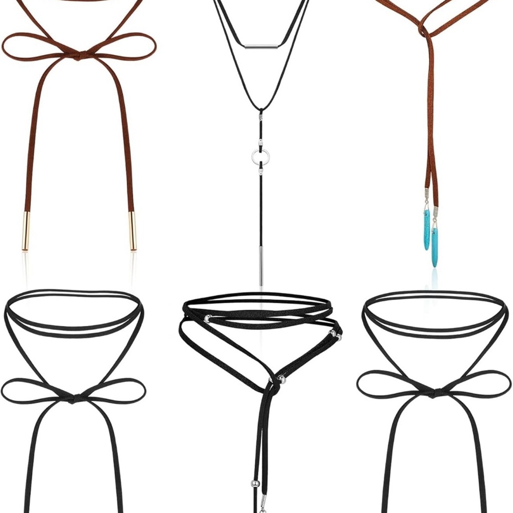 Brown and Black Choker Necklace Set